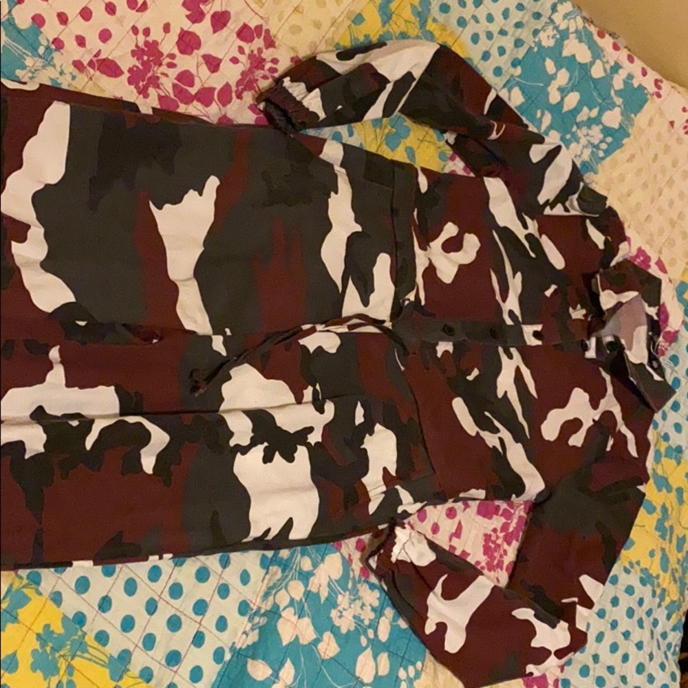 Camp print jumper